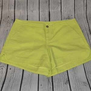 Lilly Pulitzer Lime Ricky Adie Chino Shorts Size 8 NWT